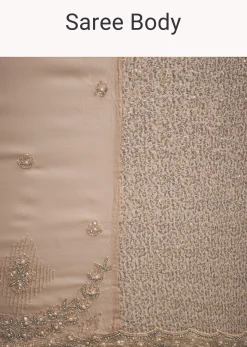 Gold Sequins Saree With An Embellished Border