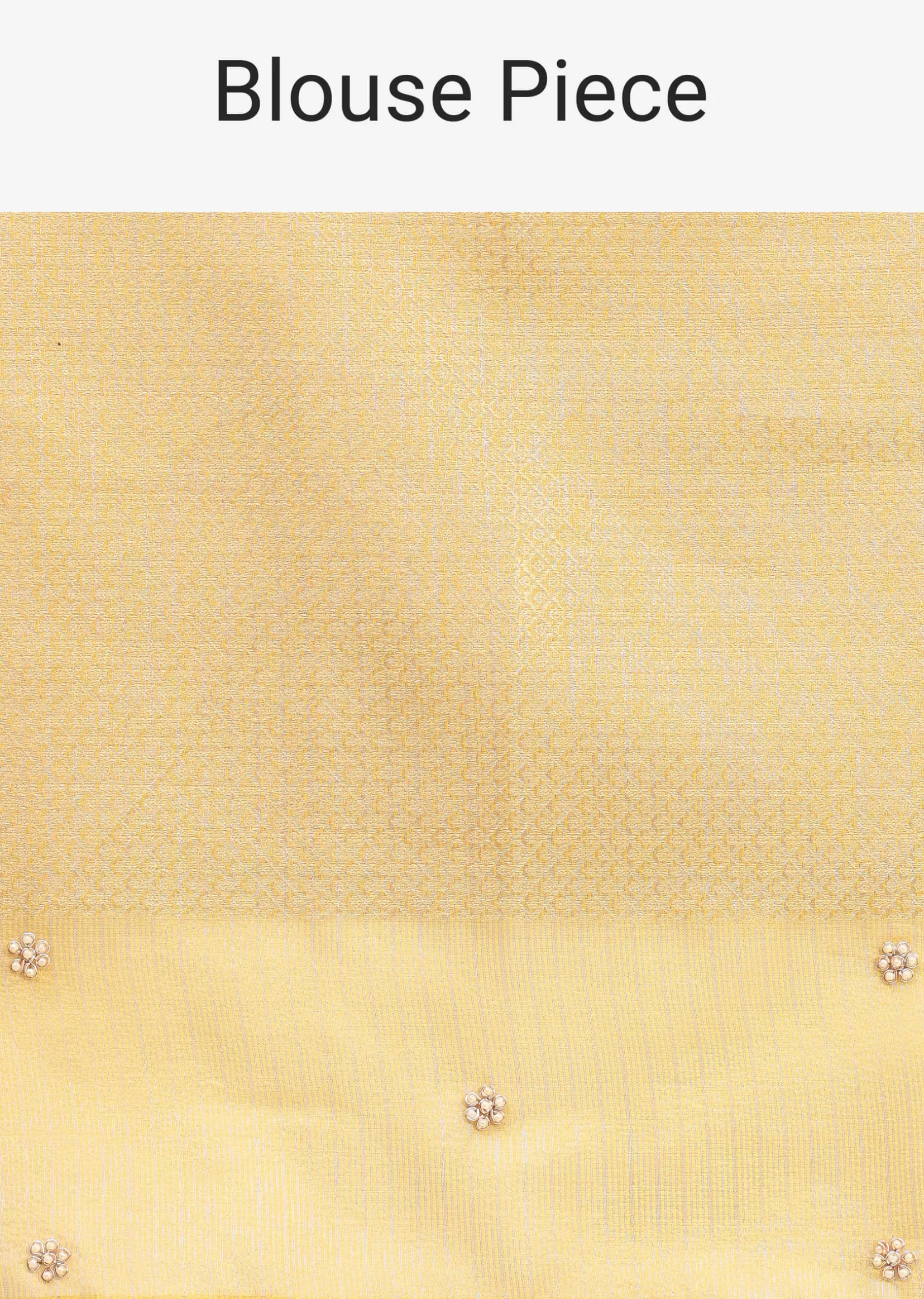 Gold Tissue Chanderi Rangkart Saree with Zardosi Work