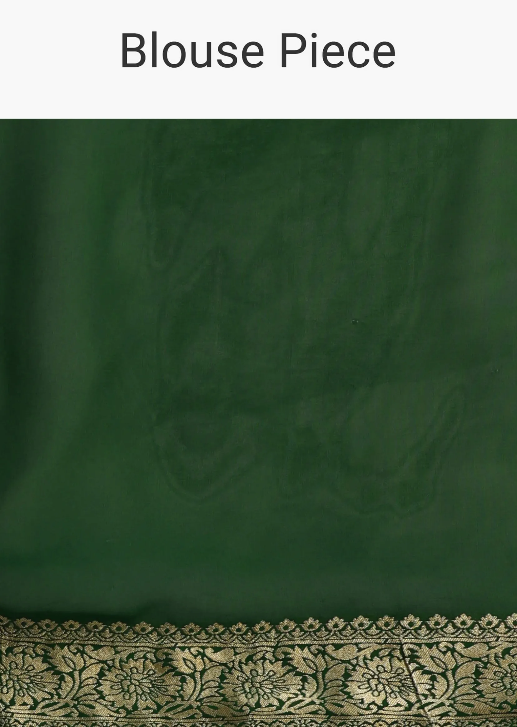 Green Banarasi Georgette Saree With Zari Bandhani Weave And Unstitched Blouse Piece
