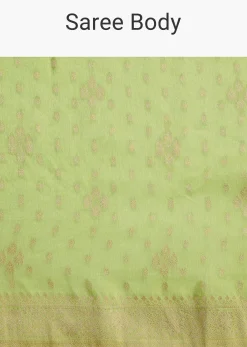 Green Butti Work Saree