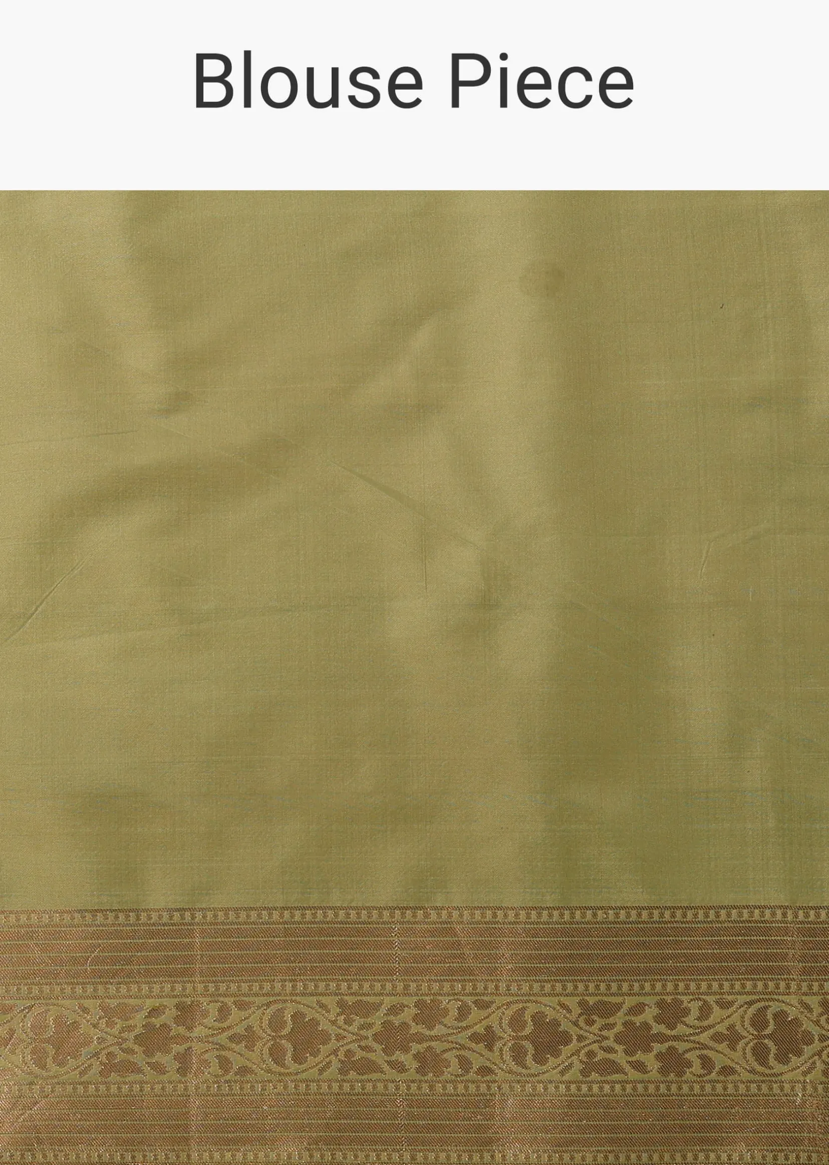 Green Handloom Banarasi Saree In Uppada Silk With Floral Jaal Weave And Unstitched Blouse