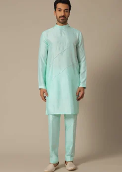 Green Jacquard Jacket Set