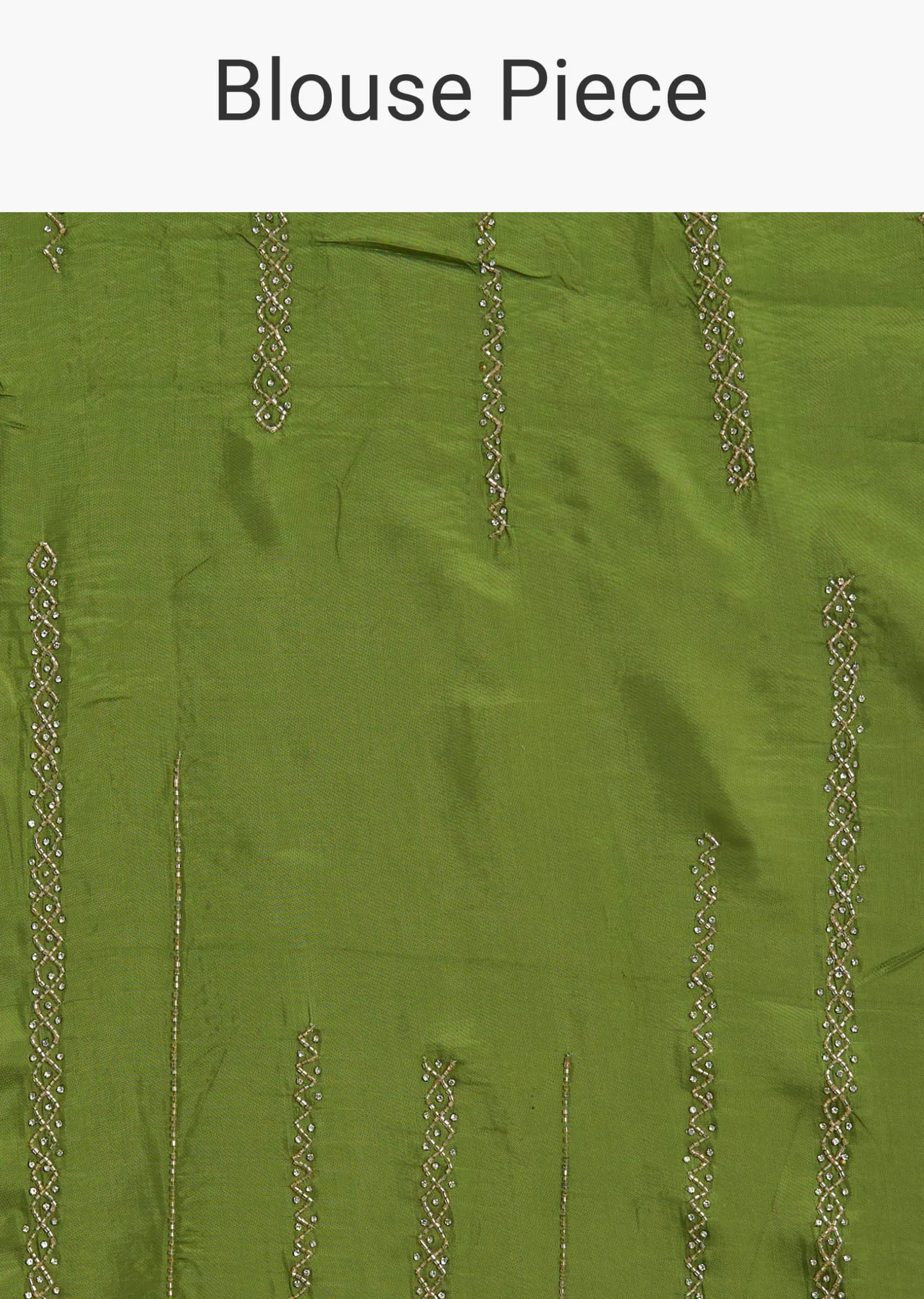 Green Orange Shaded Soft Organza Saree With Cutdana Embroidery And Stone Embellishment