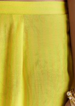 Green Printed Co-Ord Set With Mirror Work