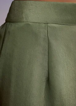 Green Tissue Anarkali Suit With Gotta Work And Dupatta