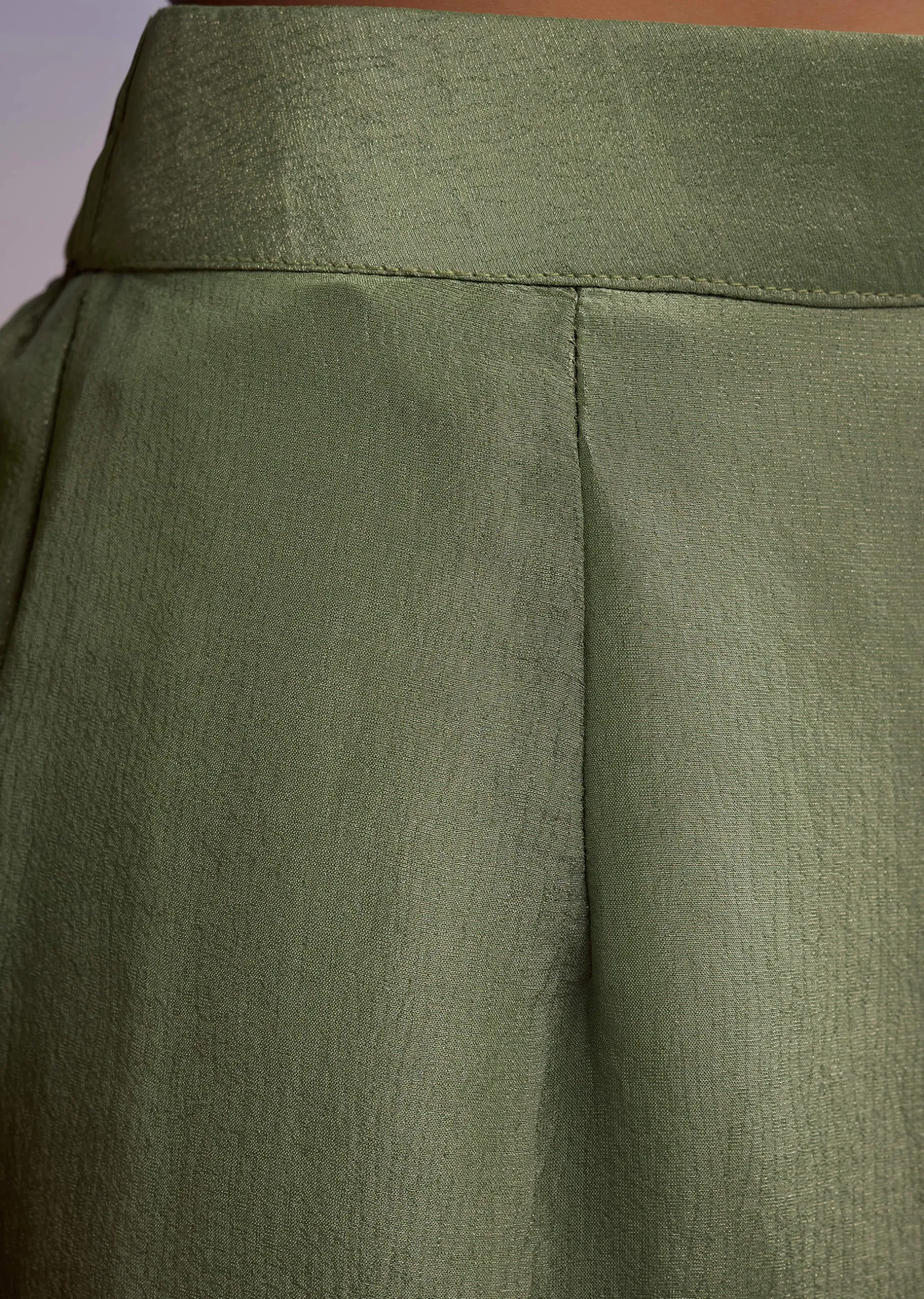 Green Tissue Anarkali Suit With Gotta Work And Dupatta