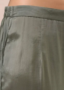 Grey And Pink Embroidered Kurta And Salwar With Dupatta