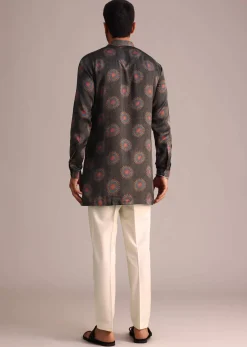 Grey Printed Kurta