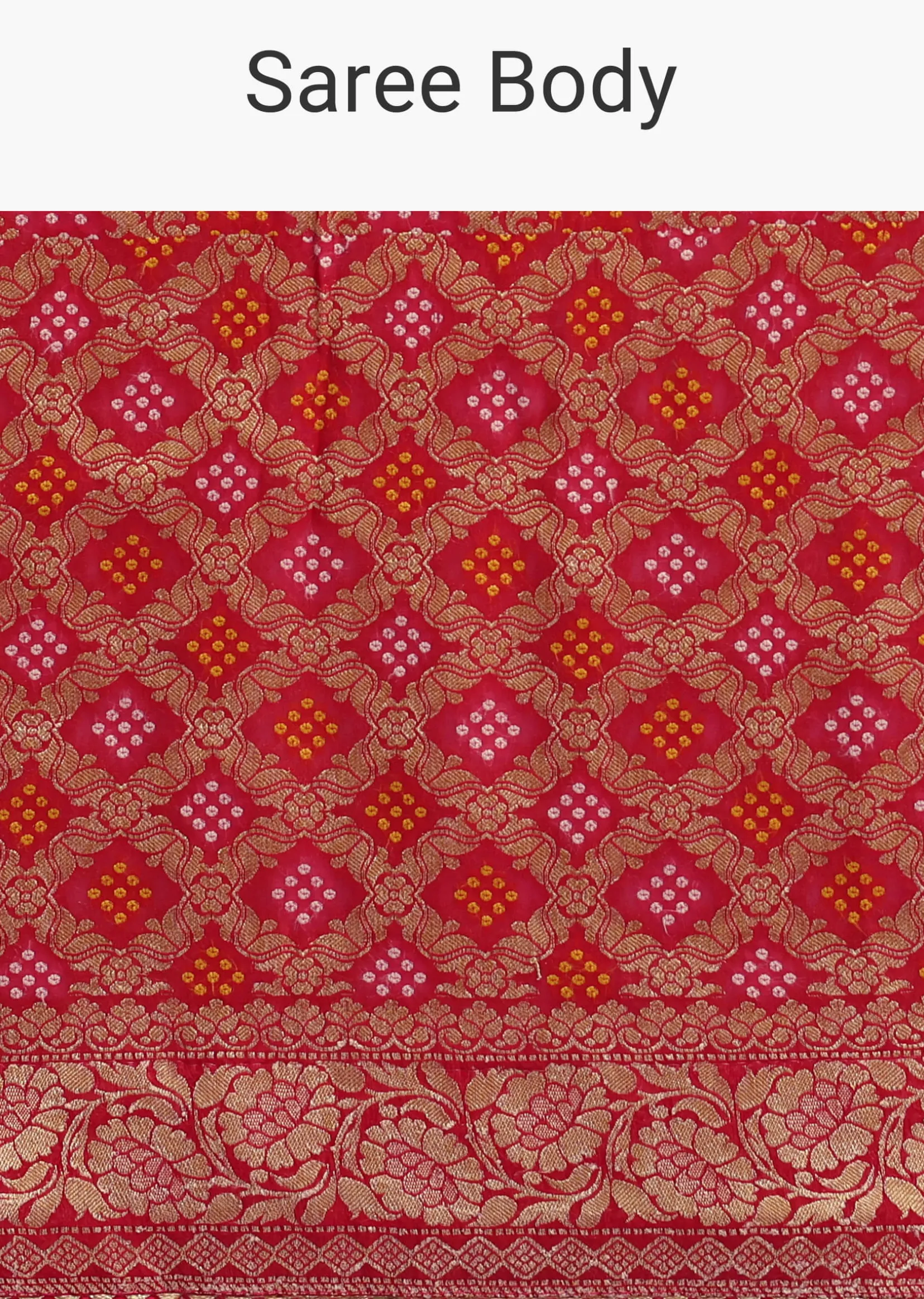 Hot Pink Woven Khadi Georgette Saree With Unstitched Blouse