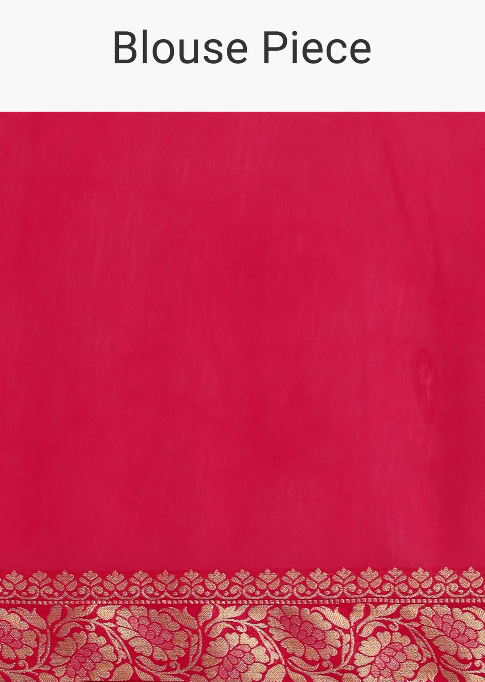 Hot Pink Woven Khadi Georgette Saree With Unstitched Blouse