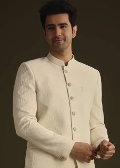 Ivory Jodhpuri Suit With Tailored Trousers