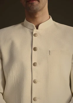 Ivory Jodhpuri Suit With Tailored Trousers