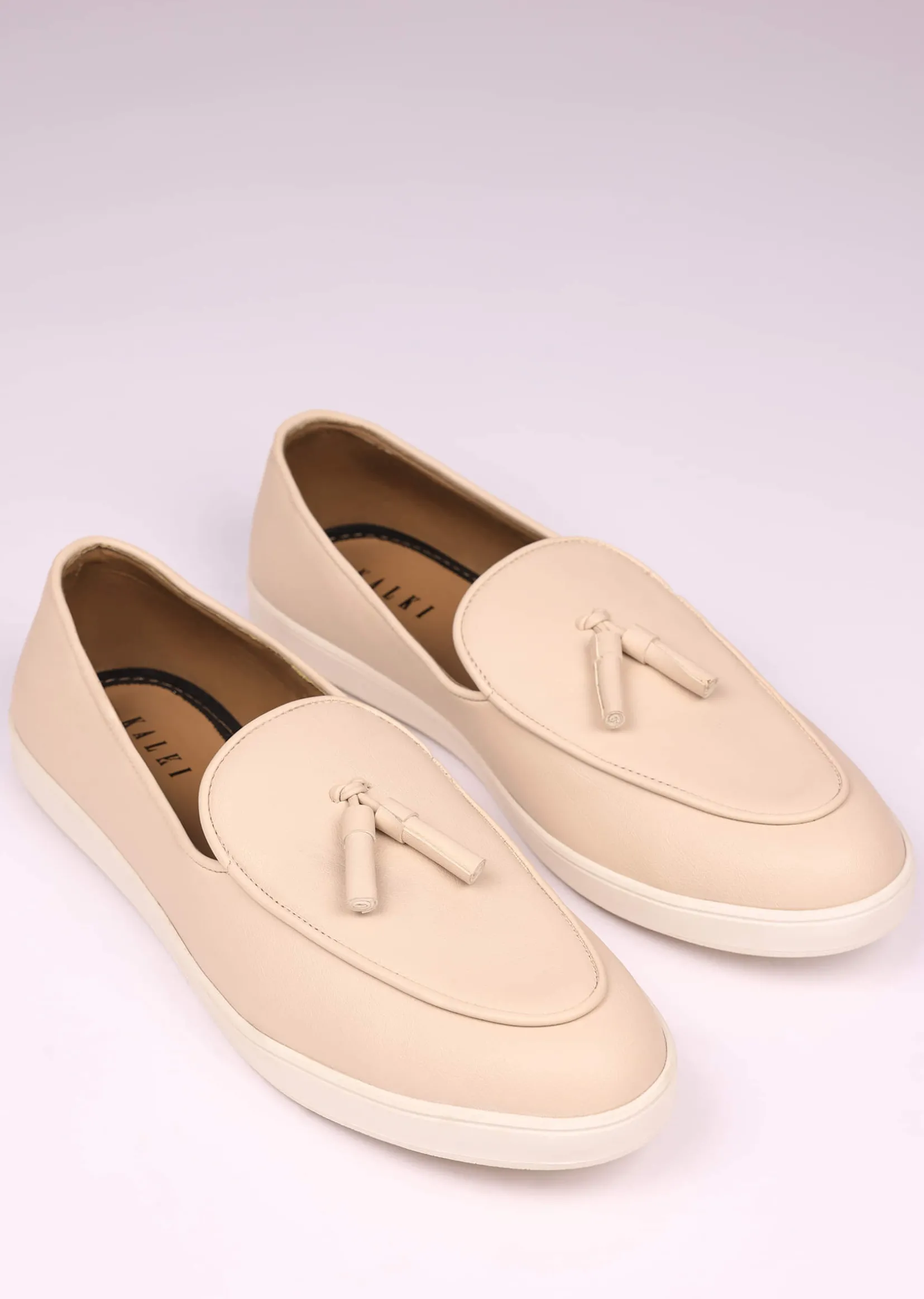 Ivory Vegan Leather Tassel Jutti