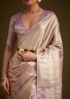 Lavender Kanjivaram Silk Saree