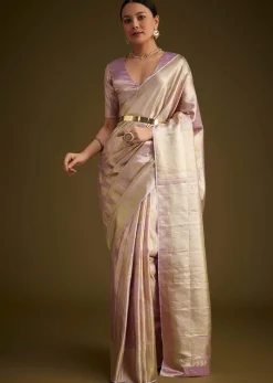 Lavender Kanjivaram Silk Saree