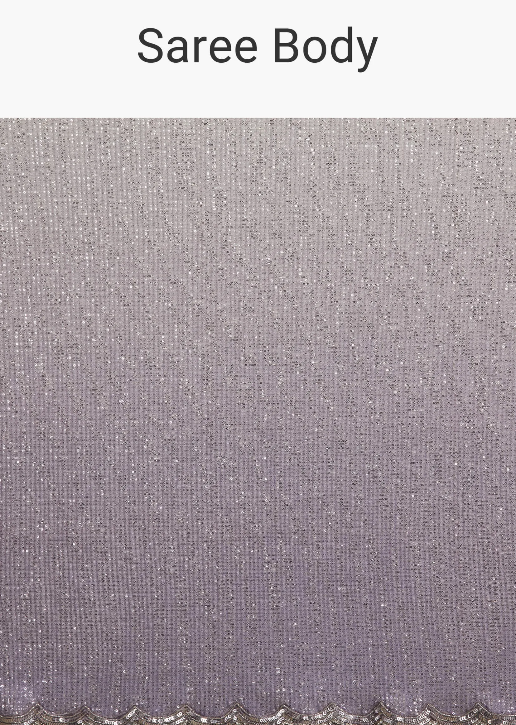 Lavender Ombre Sequins Saree With Scallop Embroidery Border