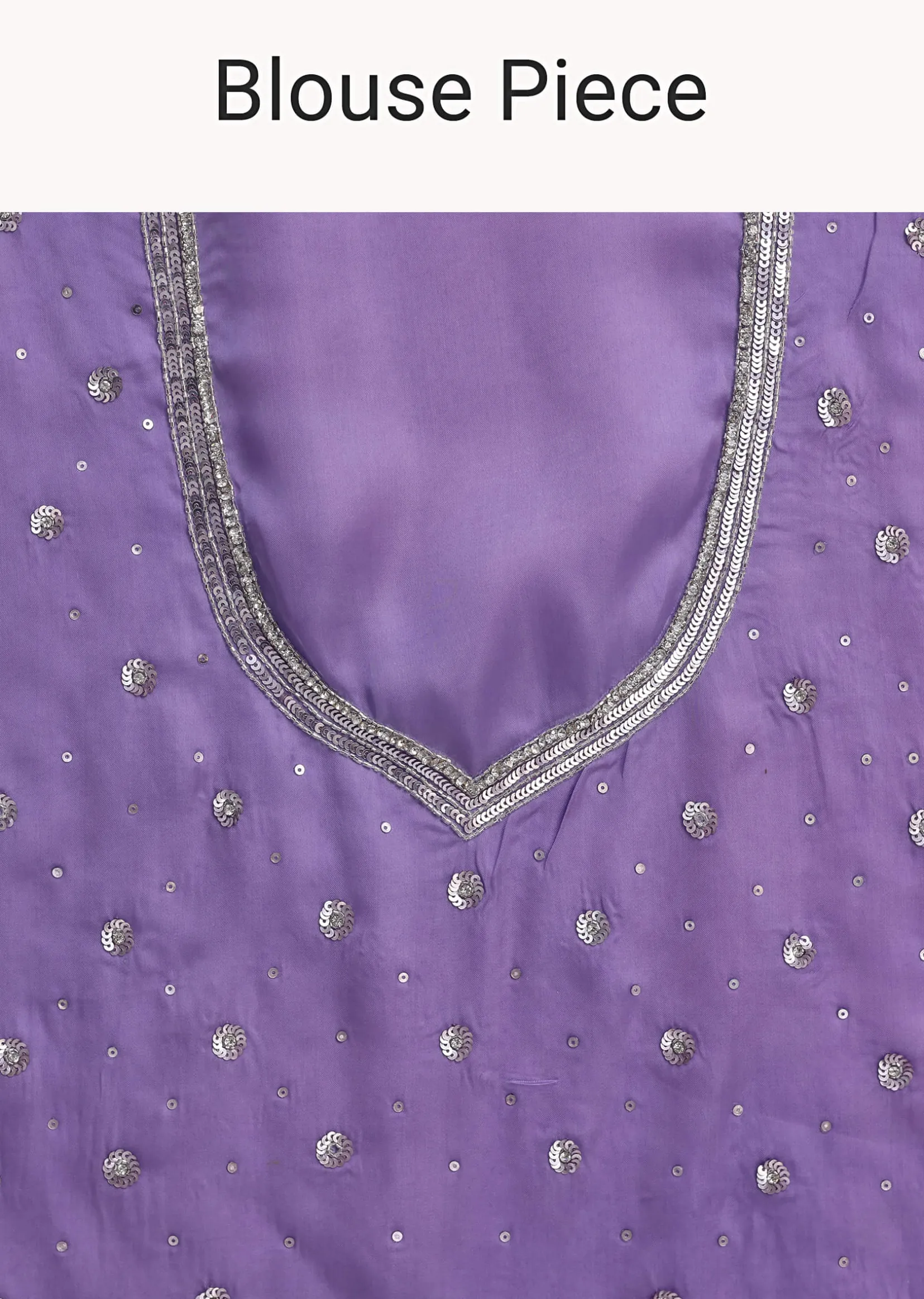 Lavender Ombre Sequins Saree With Scallop Embroidery Border