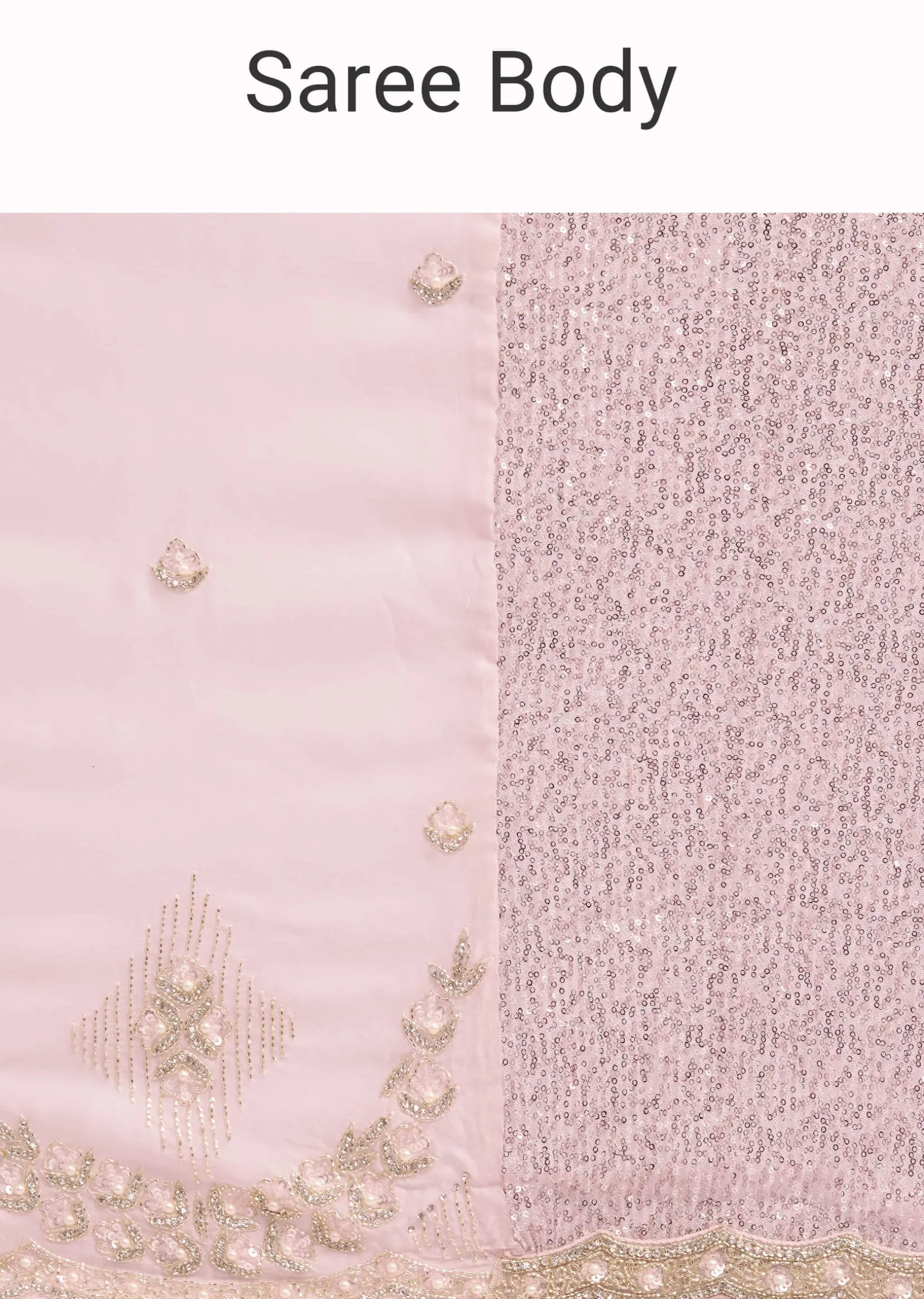 Lavender Purple Sequins Saree With An Embellished Border