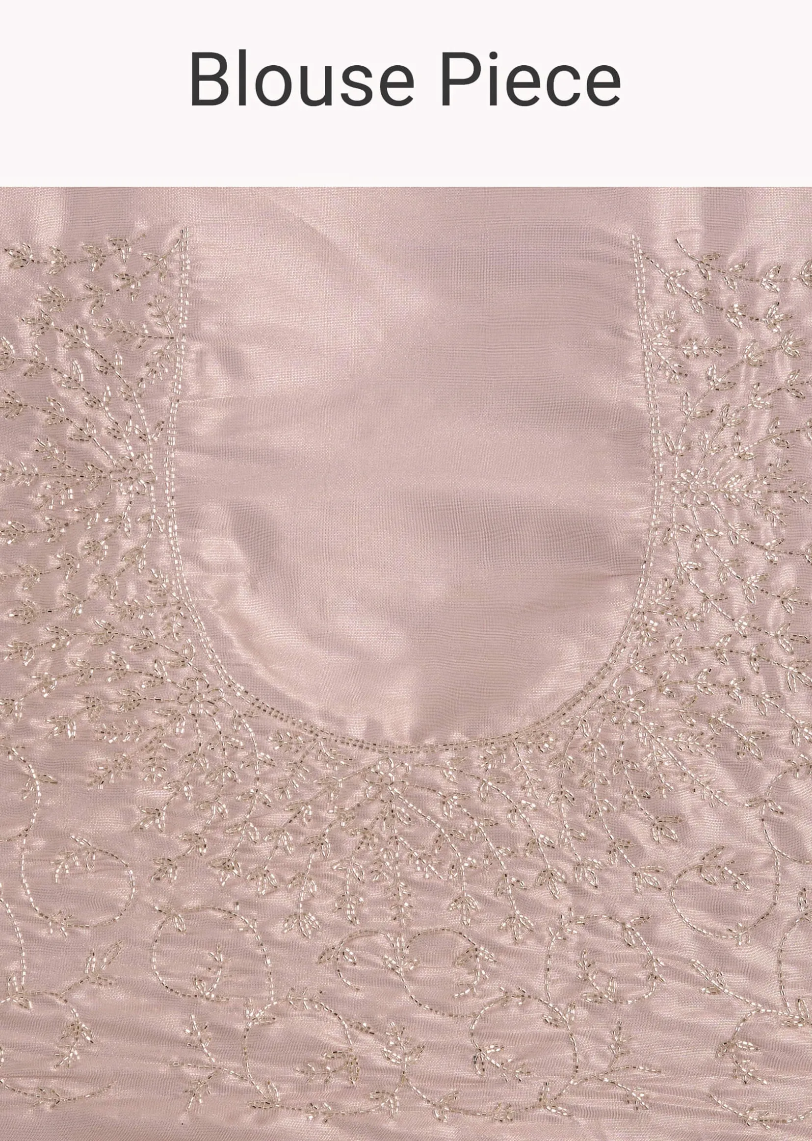 Lavender Tissue Saree With All Over Stone Embellishment And Cutdana Scallop Border