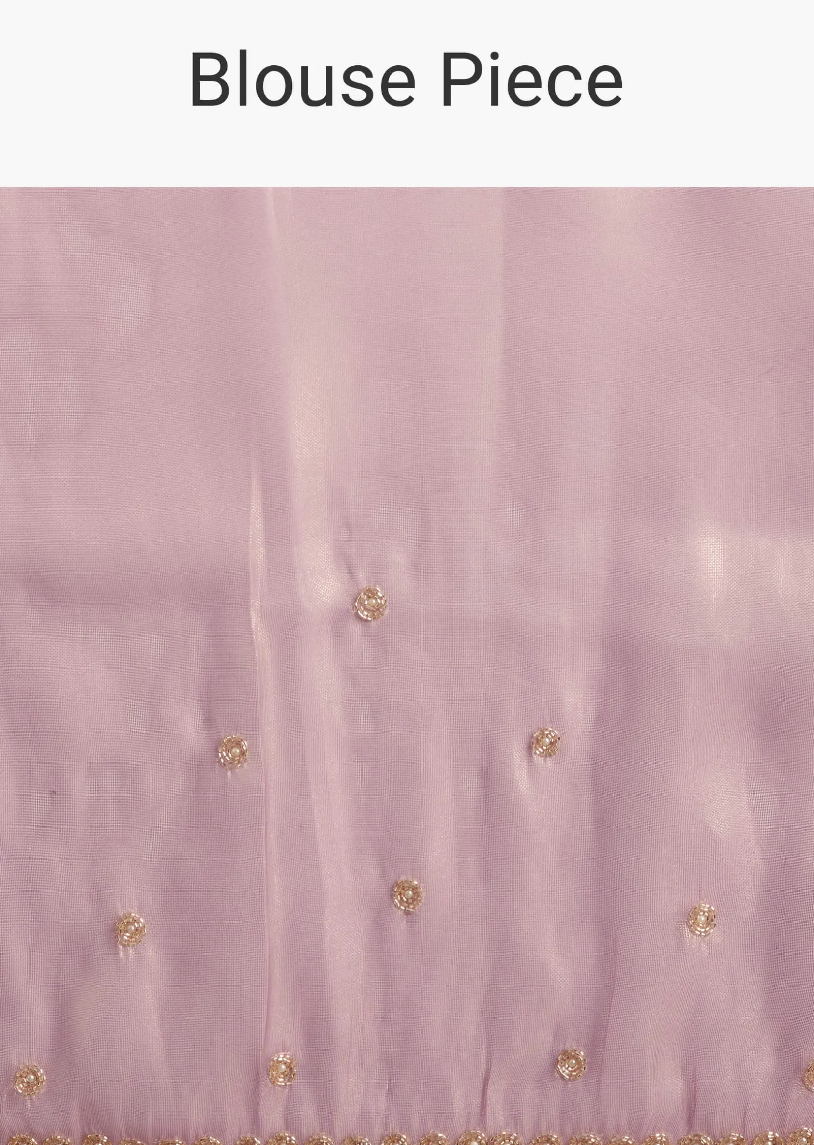 Lavender Tissue Saree With Moti And Cutdana Embroidery And Scallop Border