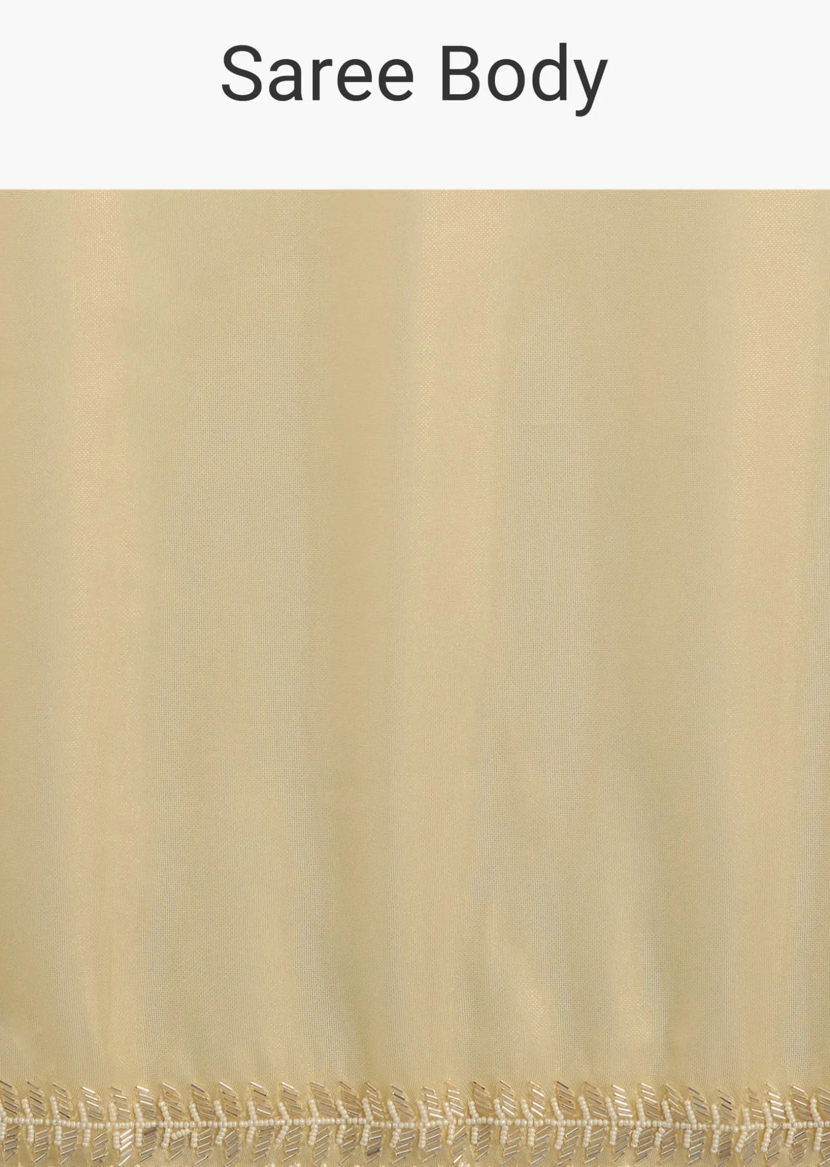 Lemon Yellow Organza Tissue Saree With Beaded Border