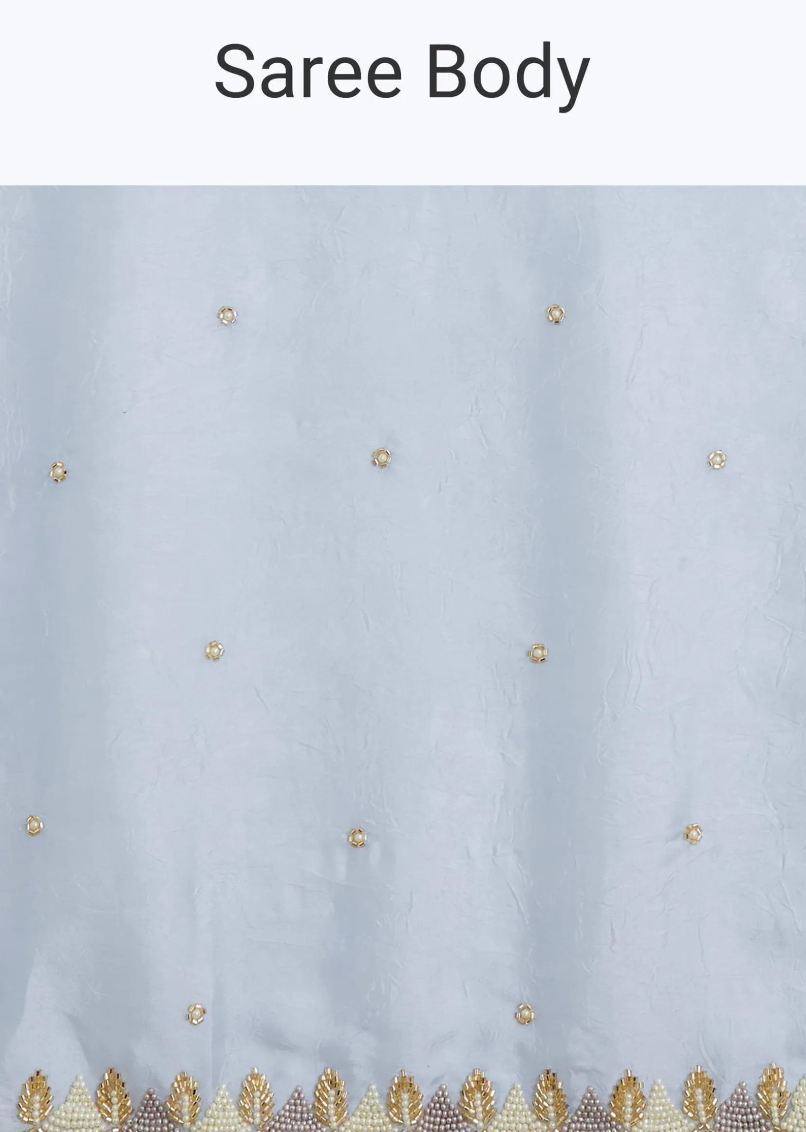 Light Blue Tissue Silk Saree With Stone Embellishment