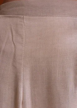 Light Brown Chinon Anarkali Suit With Moti And Zardosi Work
