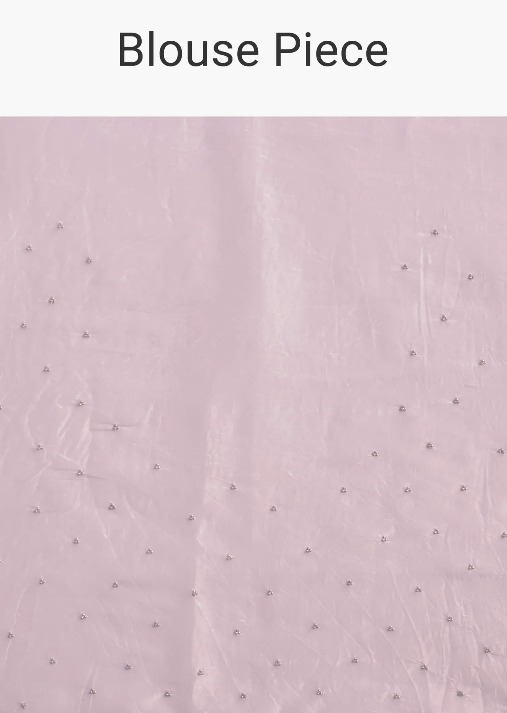Light Lavender Tissue Saree With Cutdana Beads Embroidery And Scallop Border