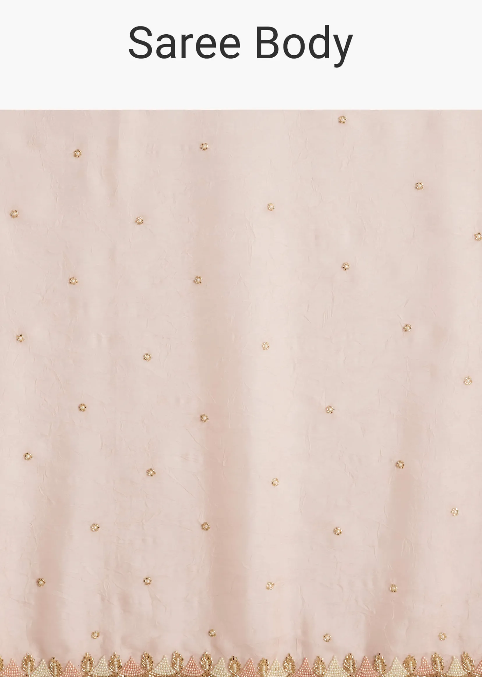Light Peach Tissue Silk Saree With Stone Embellishments