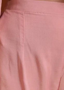 Light Pink Chinon Anarkali Suit With Cut Dana And Beads Work