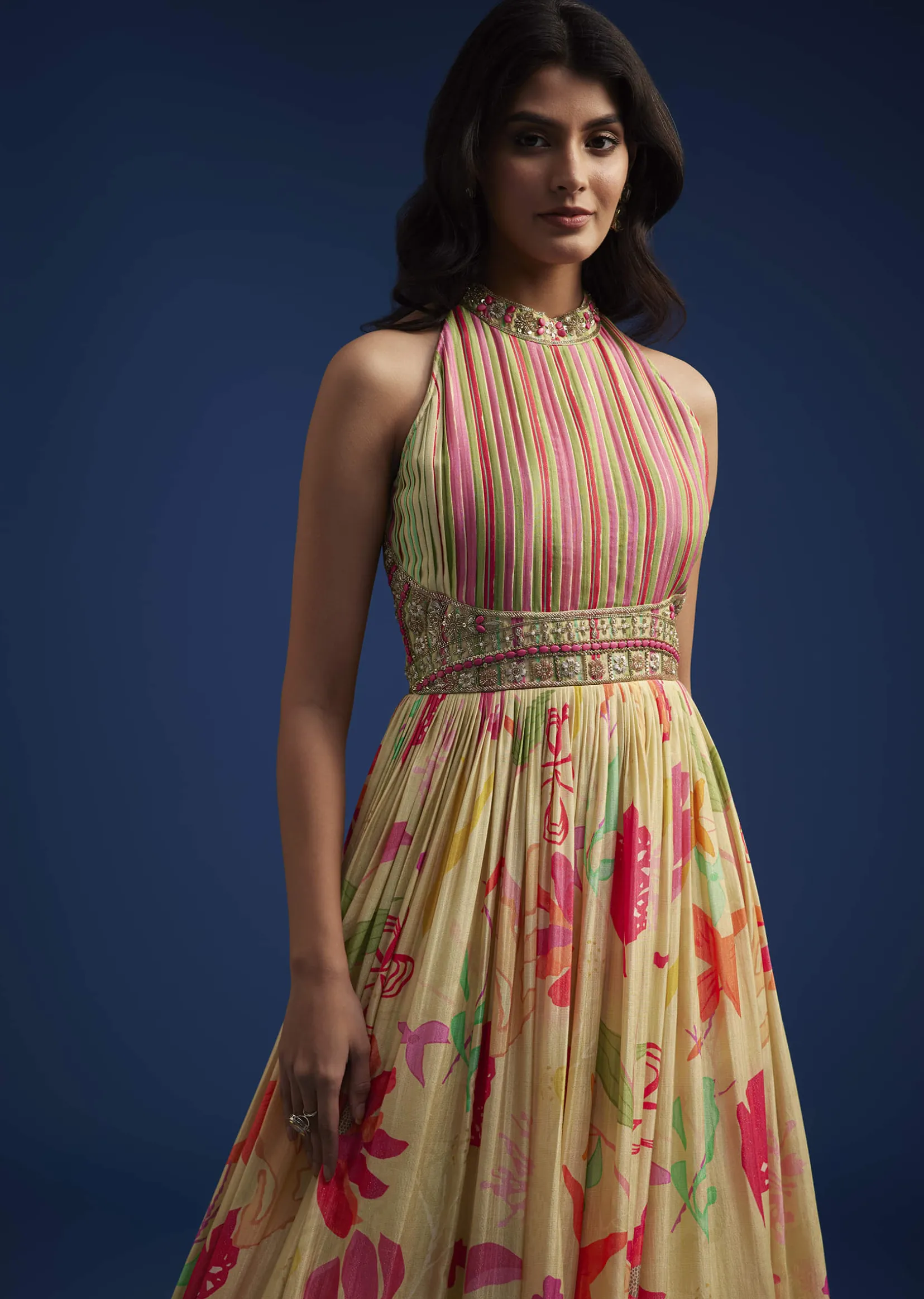 Light Yellow Floral Gown