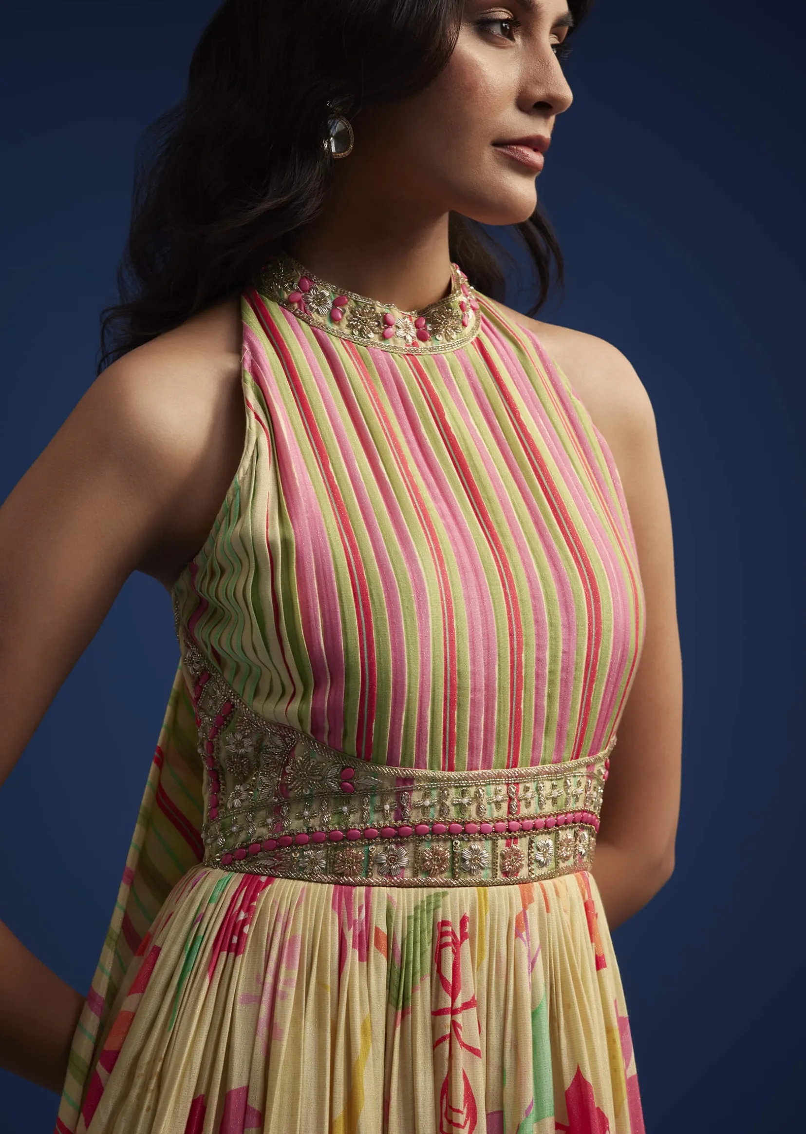 Light Yellow Floral Gown