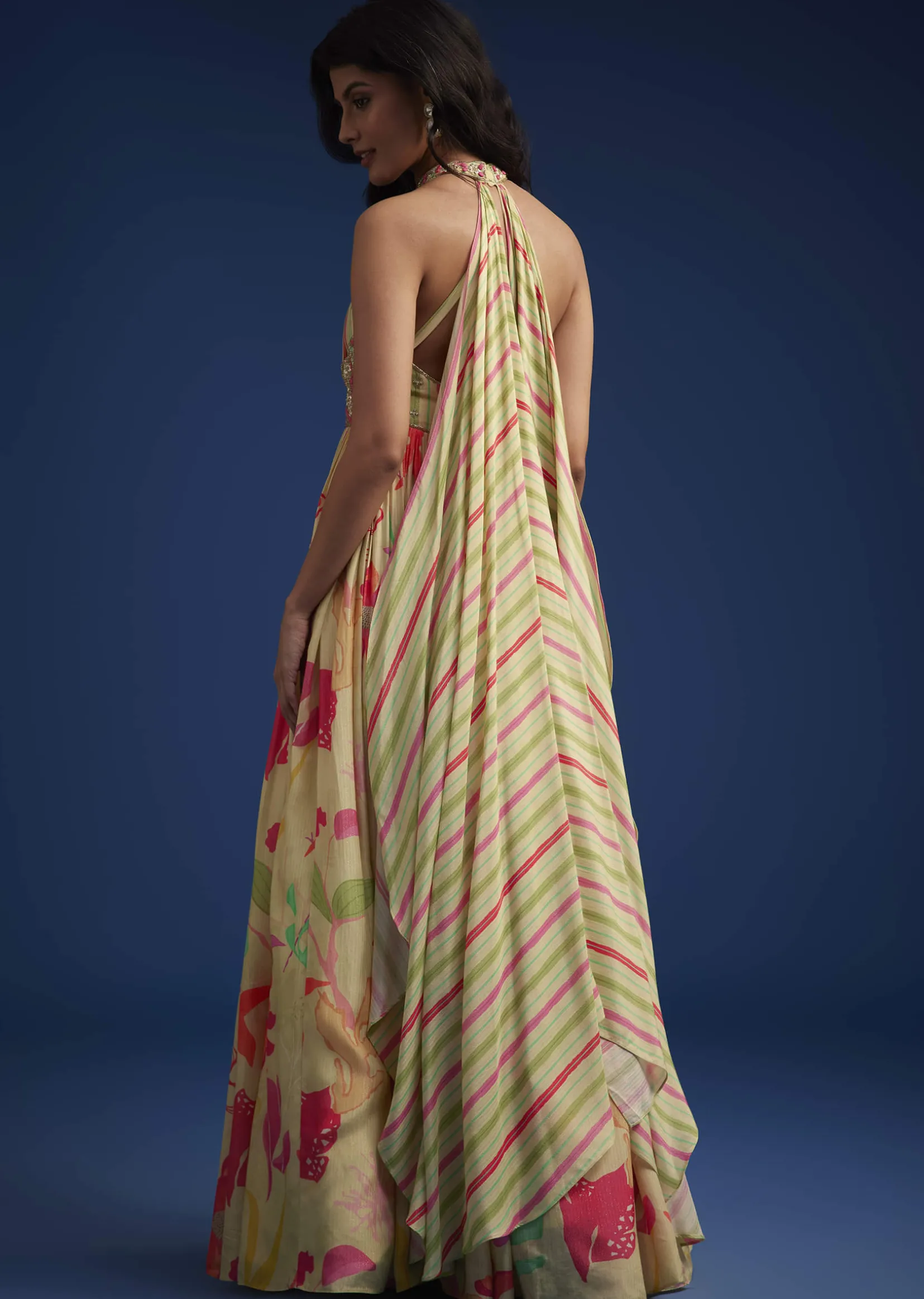 Light Yellow Floral Gown