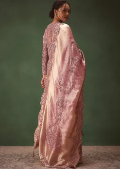 Lilac Embroidered Short Kurti Suit With Bell Bottom Pant