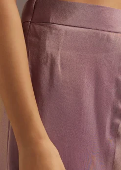 Lilac Zardosi Motif Kurta Dupatta Belt Set