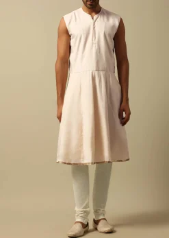 Majestic White Raw Silk Sherwani