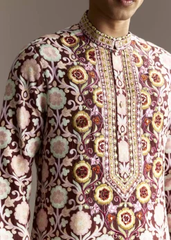 Maroon Dupatta Kurta Set