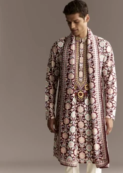 Maroon Dupatta Kurta Set