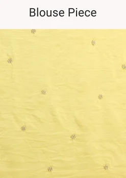 Mehndi Green Crushed Tissue Saree With Cutdana Work