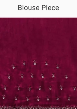 Mulberry Purple Sequins Saree With An Embellished Border