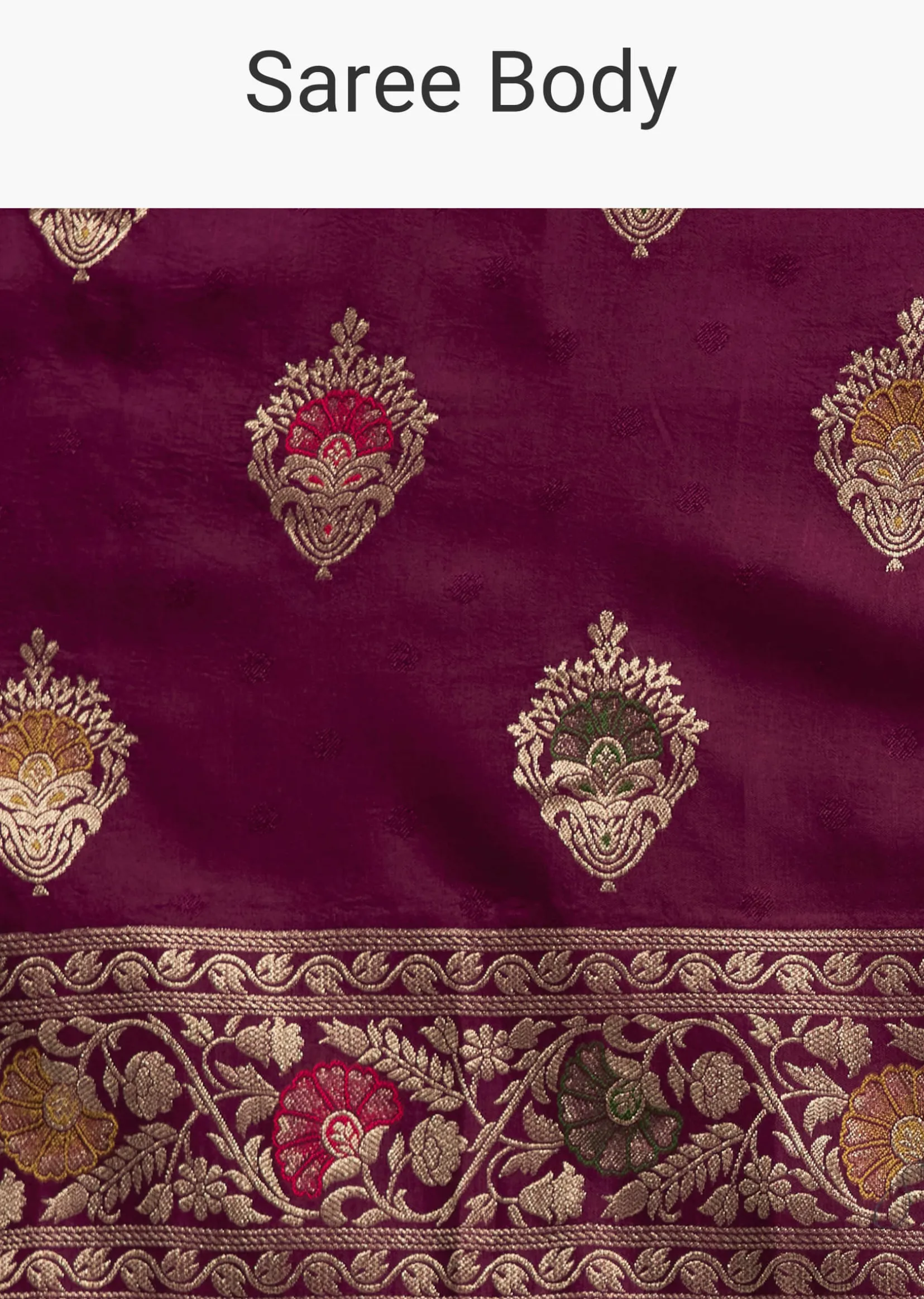 Multi Color Dola Silk Saree With Resham And Zari Weaving