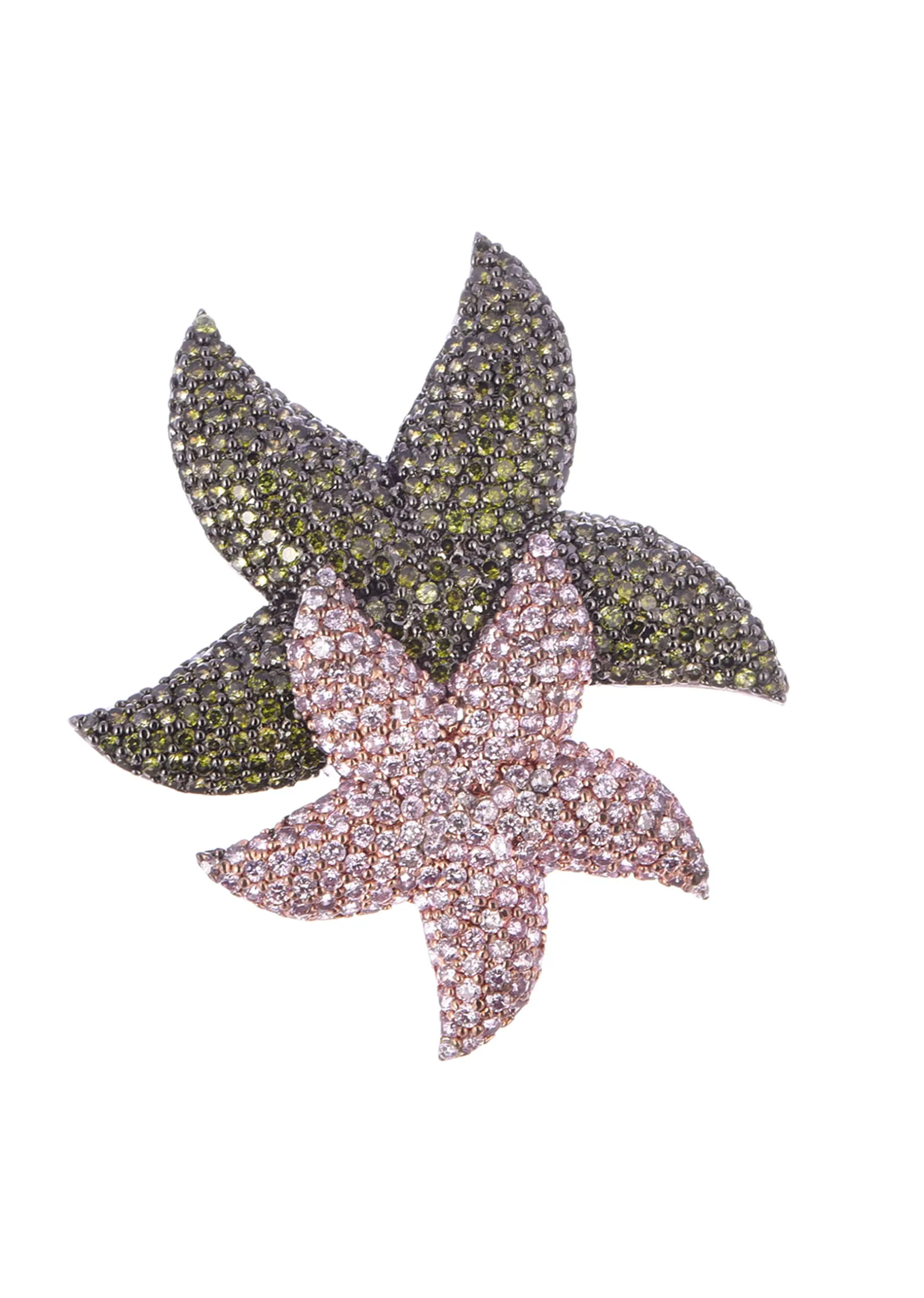 Multicolour Dazzling Diamond Danglers In Mix Metal