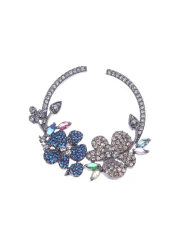 Multicolour Diamond Dangler Earrings In Mix Metal