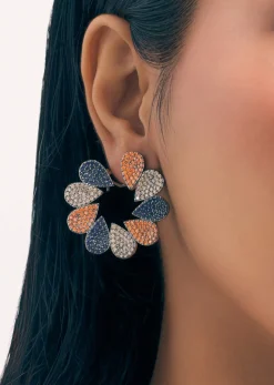 Multicolour Diamond Dangler Earrings