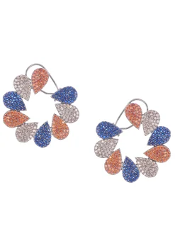 Multicolour Diamond Dangler Earrings