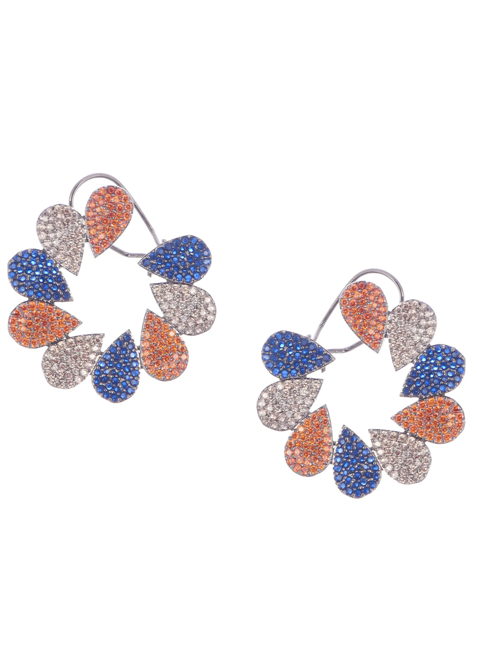 Multicolour Diamond Dangler Earrings