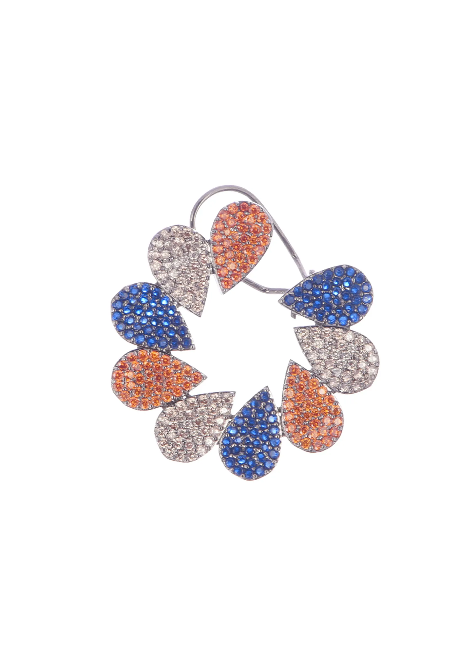 Multicolour Diamond Dangler Earrings