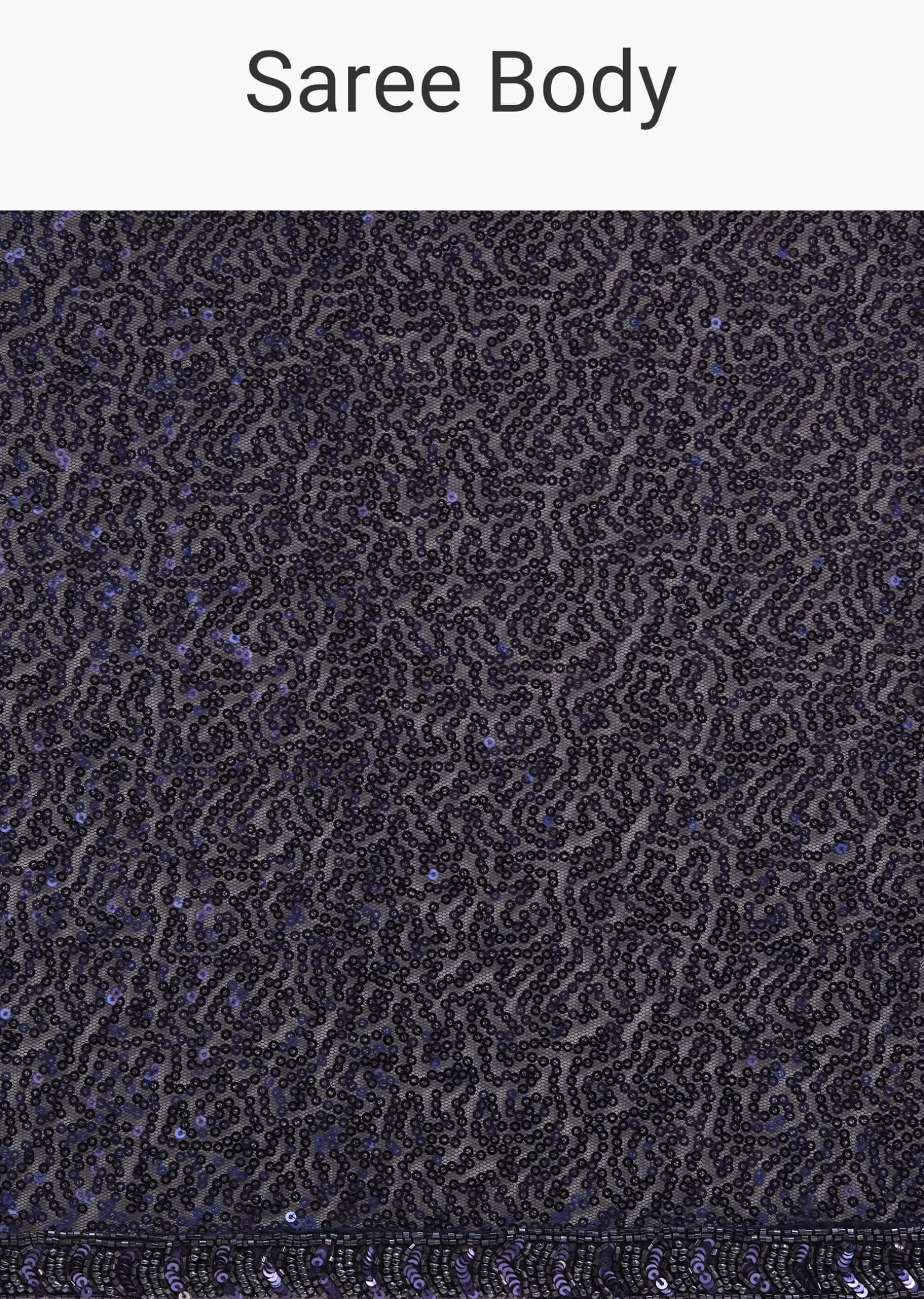 Navy Blue Heavy Sequins Saree