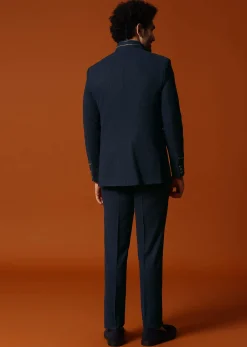 Navy Blue Jodhpuri Suit For Men