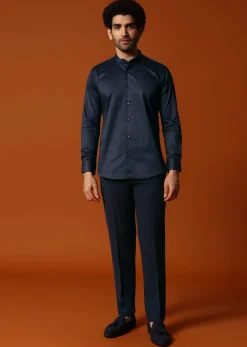Navy Blue Jodhpuri Suit For Men